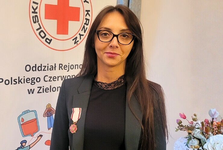 Odznaka Honorowa PCK dla dr Beaty Wudarczyk
