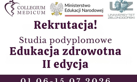 Rekrutacja! Studia podyplomowe "Edukacja zdrowotna" II edycja